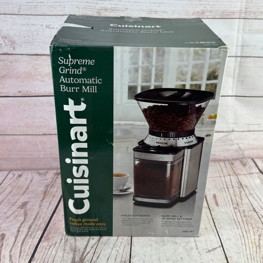 Cuisinart DBM 8P1 Burr Coffee Grinder Black Stainless 18 Grind Settings